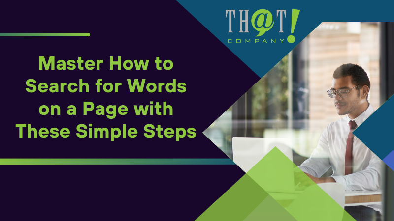 Master How to Search for Words on a Page with These Simple Steps