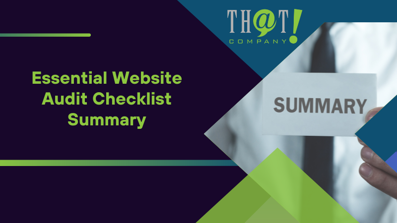 Website Audit Checklist Summary